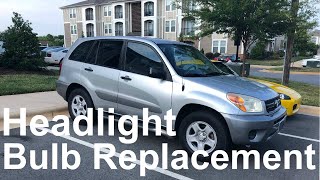 20012005 Toyota RAV4 Headlight Bulb Replacement [upl. by Xenophon]