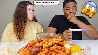 IM PREGNANT PRANK ON BOYFRIEND SEAFOOD BOIL MUKBANG [upl. by Morocco449]