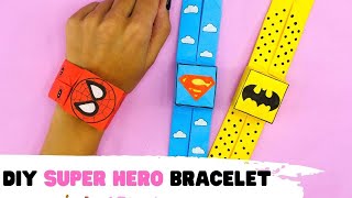 How to make origami BRACELET Origami Marvel origami wrist watch for kids [upl. by Auqinal834]