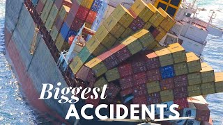 Biggest Container Ship Accidents in 21st Century [upl. by Sueahccaz]