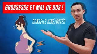 GROSSESSE ET MAL DE DOS  EXPLICATION ET EXERCICES KINÉ [upl. by Rebeka608]