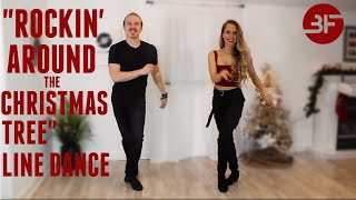 quotRockin Around the Christmas Treequot Christmas Line Dance for Beginners [upl. by Jo Ann]