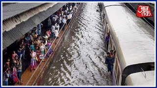 Live Heavy Rains Lash Andheri Thane Railway Services Partially Resume [upl. by Ahker791]