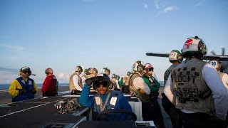 Life aboard the USS Eisenhower as it travels to the Mediterranean [upl. by Ettenim439]