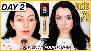 LOREAL INFALLIBLE FRESH WEAR FOUNDATION First Impression Review amp Demo Dry Skin [upl. by Nywroc564]