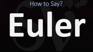 How to Pronounce Euler CORRECTLY [upl. by Ailelc468]