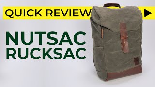 Nutsac Rucksac  Quick Backpack Review  Tour [upl. by Lucienne2]