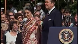 President Reagans Remarks at Prime Minister Gandhi of India State Visit on July 29 1982 [upl. by Greenburg]