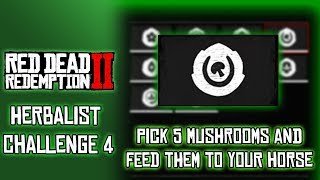 RDR2 Herbalist Challenge 4 Pick Five Mushrooms and Feed them to your Horse [upl. by Juster]