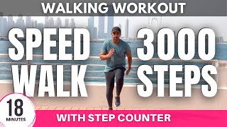 Speed Walking At Home  Fast Walk in 18 Minutes  Daily Workout at home [upl. by Sheridan]