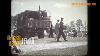 1941  Germany invades USSR  Lithuania Lutzki around Vilnius color brue4 [upl. by Cissiee]