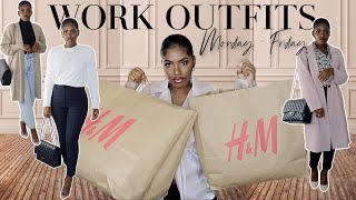 FALL WORK WEAR FT HampM  BUSINESS CASUAL IDEAS  8 STYLES  iDESIGN8 [upl. by Aimehs75]