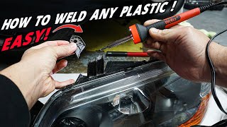 How To Plastic Weld and Fix Broken Or Cracked Plastic Pieces [upl. by Phillida]