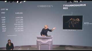 T rex STAN  King of Dinosaurs sells at Christie’s [upl. by Eiclek847]