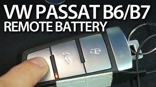 Volkswagen Passat B6 B7 CC changing key fob remote battery [upl. by Adna]