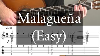 MALAGUENA  Easy Arrangement  Full Tutorial with TAB  Fingerstyle Guitar [upl. by Christoforo172]