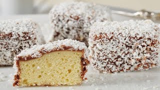 Lamingtons Recipe Demonstration  Joyofbakingcom [upl. by Emiaj]