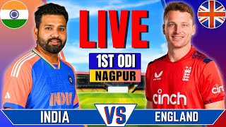 India vs England 1st ODI Match Live  IND vs ENG Live Match  Live Cricket Match Today  IND vs ENG [upl. by Gina]