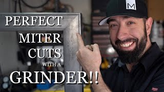 Cut a Perfect Miter JointCorner Joint in Metal Tubing with a Handheld Grinder [upl. by Ennaylime88]