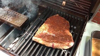 Smoked Brisket on Weber Genesis II E310 Propane Gas Grill [upl. by Neelyad483]