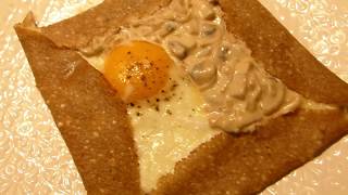 Galette Bretonne jambon oeuf et sauce aux champignons [upl. by Innos]