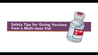 MultiDose Vaccine Vial Injection Safety Tips [upl. by Parthenia]