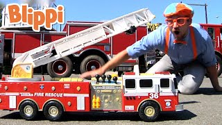 WOW Blippi Explores a Fire Truck  Blippi  Learn With Blippi  Funny Videos amp Songs [upl. by Airotna395]