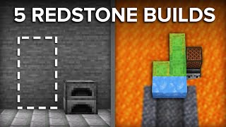 5 Easy But Awesome Redstone Builds in Minecraft [upl. by Ailana773]