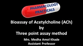 Bioassay of Acetylcholine ACh by Three point assay method [upl. by Ehc]