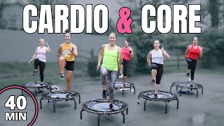 40 MIN Trampoline CARDIO Workout  JUMPSPORT Rebounder  Strength  Core [upl. by Katzir193]