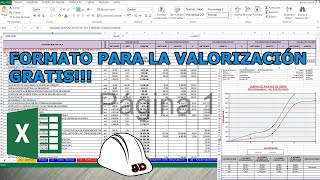 FORMATO EXCEL PARA VALORIZACIÓN DE OBRAS [upl. by Pawsner]