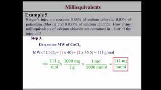 Milliequivalents Calculations [upl. by Nyrtak]