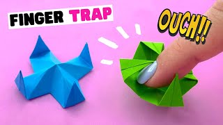 How to make DIY origami FINGER TRAP paper finger trap origami fidget toy [upl. by Alue]