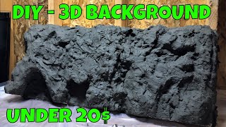 DIY  How to make Custom 3D Aquarium Background for under 20  CHEAP and EASY Step by Step [upl. by Chic]