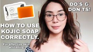 HOW TO USE KOJIE SAN WHITENING SOAP DOS amp DONTS English sub [upl. by Anaicul]