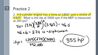 Indicated Horsepower and Torque Mechanical Efficiency [upl. by Azne]