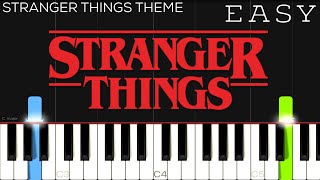 Stranger Things Theme  EASY Piano Tutorial [upl. by Netaf]