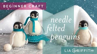 Needle Felting for Beginners  How To Make A Felted Penguin [upl. by Owena]