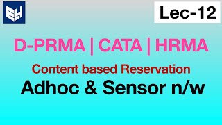 CATA  HRMA Contention based protocol reservation  Part13  Adhoc Networks Lec12  Bhanu Priya [upl. by Armillas215]