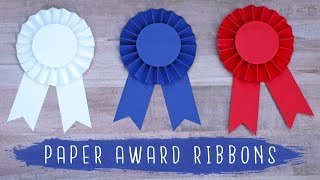 Paper Award Ribbon Rosette Tutorial [upl. by Danyluk639]