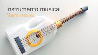 Instrumentos Musicales con MATERIAL RECICLADO  Manualidades fáciles  Guitarra casera  Kids Crafts [upl. by Theodore]