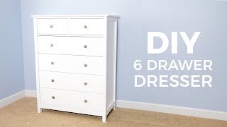 DIY 6 Drawer Tall Dresser  How to Build [upl. by Dacy]