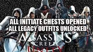 Assassins Creed Unity All Initiate Chests Opened and Legacy Outfits Unlocked [upl. by Ahcsrop]