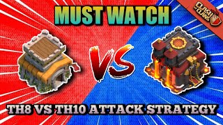 TH8 VS TH10 BEST ATTACK STRATEGY  MUST WATCH  Clash of clans  coc roadto1k [upl. by Yesteb]