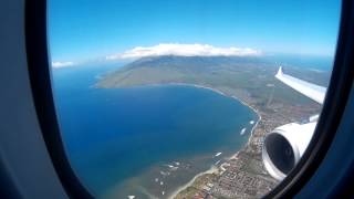 Hawaiian Airlines A330  Kahului Maui Approach and Landing [upl. by Shutz]