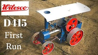 WILESCO D415 Steam Tractor kit VERY FIRST LIVE STEAM RUN [upl. by Eimrej735]