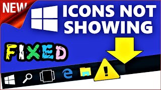 Icons not showing on taskbar Windows 10 FIX  How to Refresh Taskbar Icons in Windows 10 \ 8 \ 7 [upl. by Eatnad]