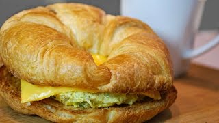 Breakfast Egg Croissant Sandwich  In Under 2 mins [upl. by Christiana]