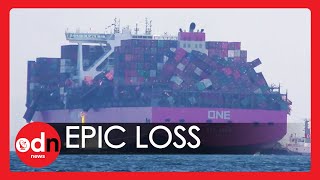 Cargo Ship Loses Nearly 2000 Containers During Storm [upl. by Toile]