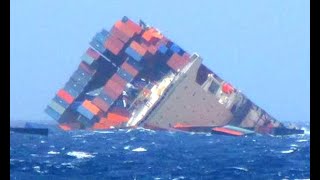 Top 10 Large Container Ships Crashing at Waves In Storm [upl. by Bigford195]